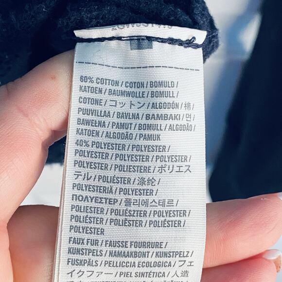 Y2k Abercrombie & Fitch fur Hoodie jacket Bella Swan Twilight style hood 2000s - Picture 5 of 8